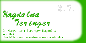 magdolna teringer business card